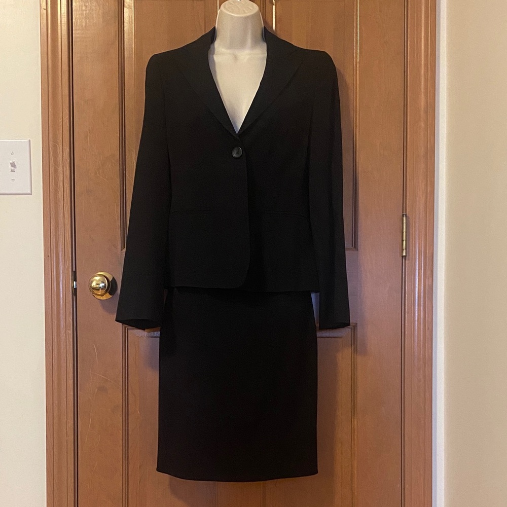 Emporio Armani Black Blazer & Skirt Set